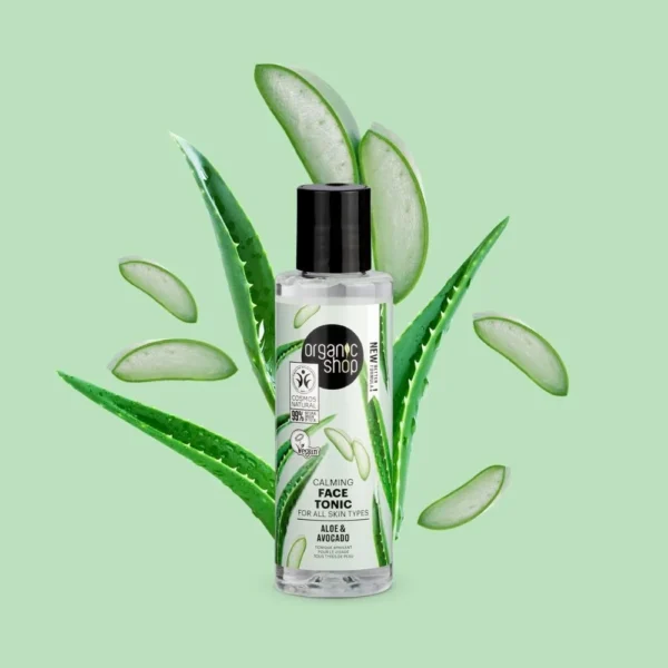 Tónico facial calmante con aceite orgánico de aguacate y extracto de aloe - Imagen 2
