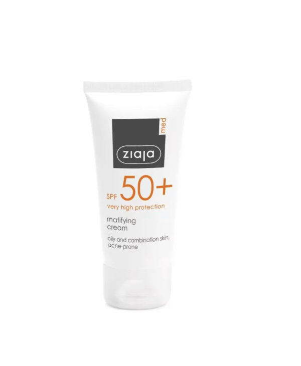 SPF 50+ Crema facial protectora 50+ matificante ziaja