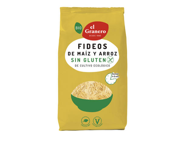Fideos de maíz y arroz BIO 500g