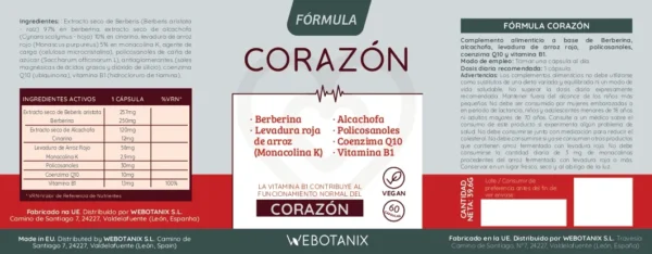 Fórmula Corazón · 60 Cápsulas - Imagen 2