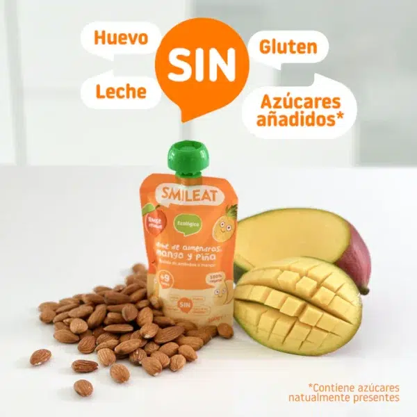Pouch de leche de almendras, mango y piña - Imagen 2
