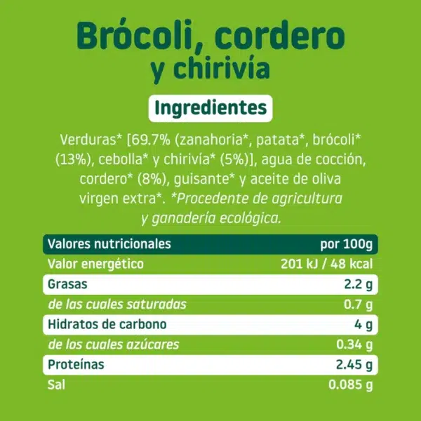 Potito de brócoli, cordero y chirivía - Imagen 2