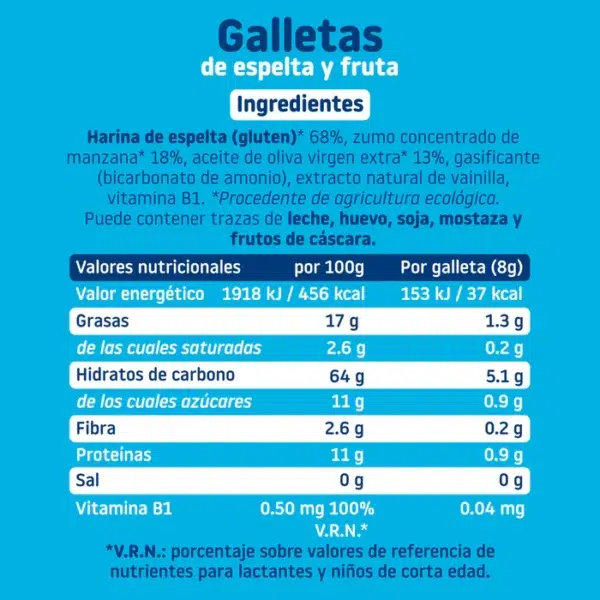 Galletas de espelta y fruta 220G BIO - Imagen 3