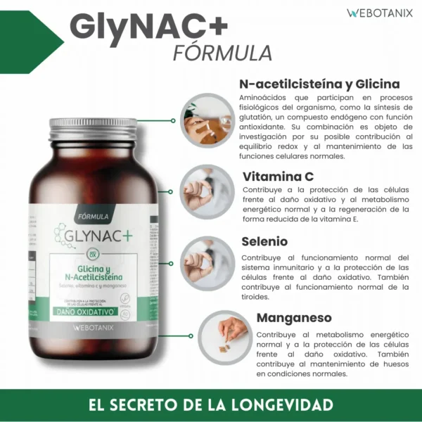 GlyNAC+ Fórmula webotanix - Imagen 6