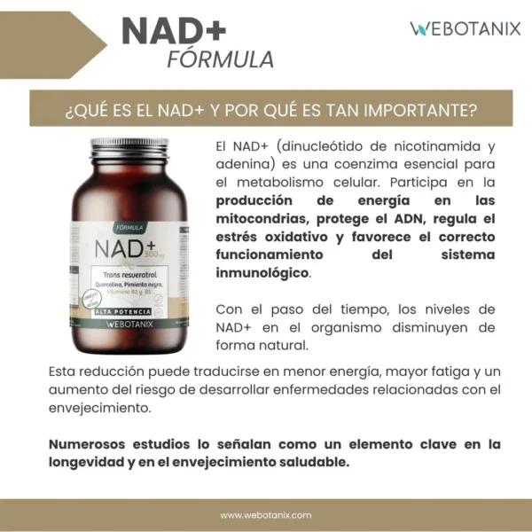 NAD+ Trans Resveratrol Fórmula webotanix - Imagen 4