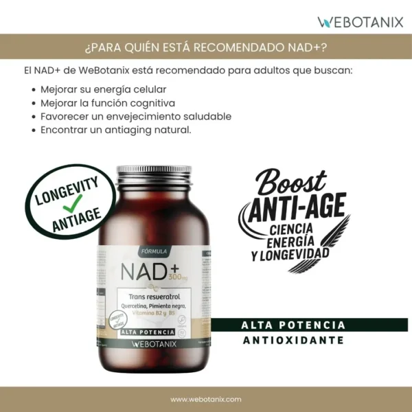 NAD+ Trans Resveratrol Fórmula webotanix - Imagen 5