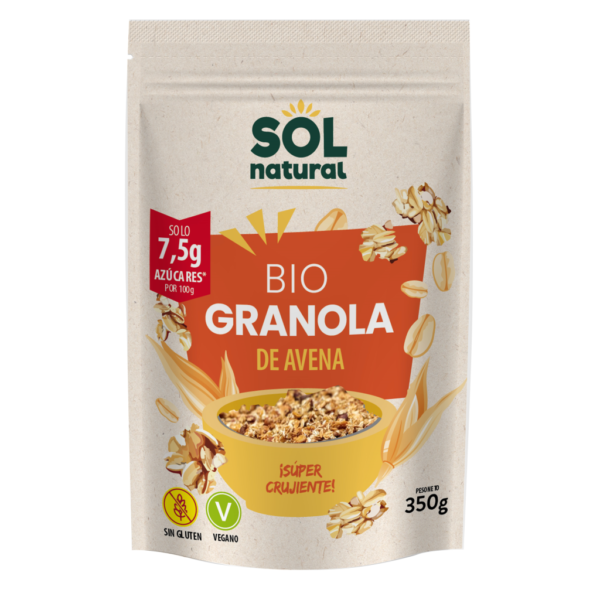 Granola de avena sin gluten bio SOL NATURAL