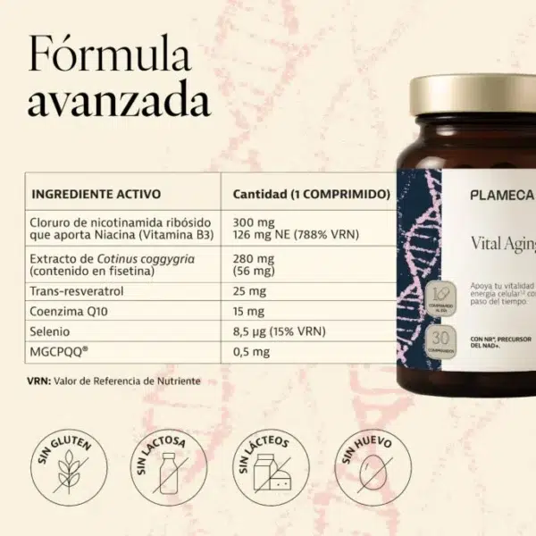 Vital aging 30 comprimidos plameca - Imagen 3