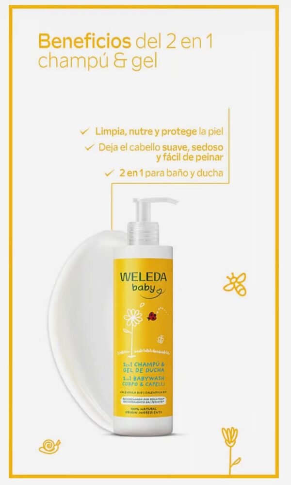 Champú & Gel de ducha Caléndula 400ml - Imagen 2